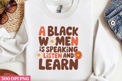 A Black Woman is Speaking PNG, Black History Month S Product Image 1