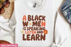 A Black Woman is Speaking PNG, Black History Month S Product Image 1