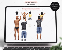 Dad and Baby Clipart Portrait Creator Product Image 2