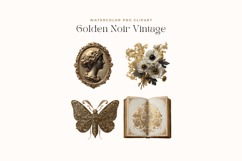 Golden Noir Vintage Cliparts Product Image 2