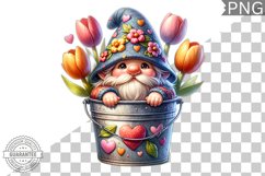 Spring Gnome Sublimation - Clipart PNG Design Product Image 1