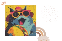Funny Cat Pillow Case Design, Funny Pillow, Taco Pillow Product Image 2
