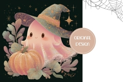 Glitter Halloween Backgrounds, Halloween Ghost PNG Product Image 2