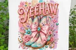 Yeehaw Cowgirl Boots Floral Western Sublimation SVG Product Image 3