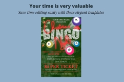 Christmas Bingo Template flyer, Christmas Canva template Product Image 2