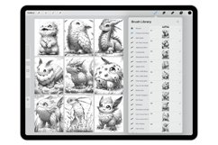 60 Procreate Fantasy Monsters Stamp Brushes Product Image 2