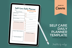 Cute Self-Care Daily Planner Template for Canva | Editable Product Image 2