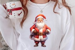Watercolor Santa Claus Sublimation Clipart, Santa PNG Product Image 2