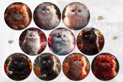 Cats &amp; flowers | Car coaster &amp; key chain sublimation bundle Product Image 2