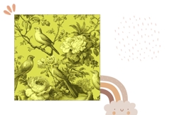 Cartoon Birds Pillow Case Design, Floral Pillow Template Product Image 2