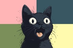 Expressive Black Cat With Excitement Product Image 4
