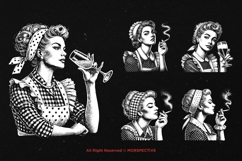10 Bundle Dark Art Retro Housewife Vintage Women Sassy Mom Product Image 3