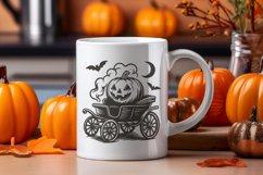 Halloween Retro Pumpkin SVG | Vintage Jack O’Lantern PNG Product Image 2