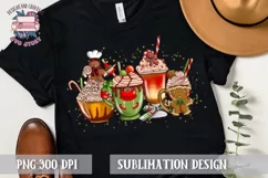Christmas Coffee PNG Sublimation Latte Png Sublimation Product Image 3