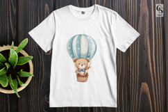Teddy Bear Hot Air Balloon Clipart PNG Product Image 2
