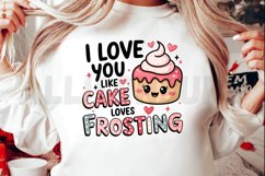 I love you like cake loves frosting Sublimation PNG Product Image 2