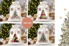 Christmas Tree Santa Sack Print, Winter Sublimation Design Product Image 2