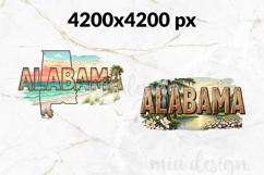 Alabama State PNG, Vintage Cotton Field Southern Sublimation Product Image 2