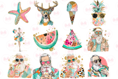 Hand-Drawn Christmas In July Clipart - Set Of 56 Png Bundle Product Image 5