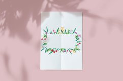 Summer wildflowers watercolor clipart wreath #w170 Product Image 2