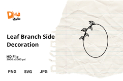 Leaf Branch Side Decoration Product Image 1