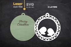 Mittens Christmas Tree Toy SVG laser cut file for Glowforge Product Image 3