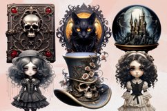 Gothic Antique Halloween Sublimation Clipart, Antique Hallow Product Image 3