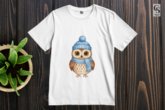 Winter Owl Clipart Sublimation PNG Product Image 2
