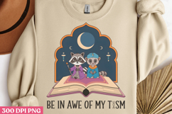 Be in awe of my tism PNG, Funny Raccoon Sublimatio Product Image 2