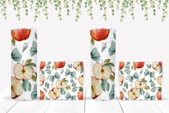Apples Tumbler Wrap Design, Cute Bows Tumbler, Apples PNG Product Image 2