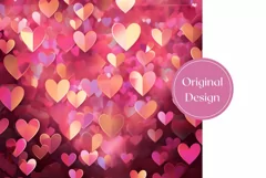 Love Hearts Tumbler Design, Valentine Tumbler Sublimation Product Image 2