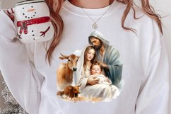 Christmas Nativity Watercolor Clipart, Christmas PNG Product Image 2