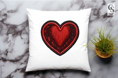 Gothic Dark Heart Lace Valentine Clipart PNG Product Image 3