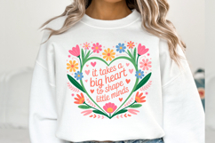 It takes a Big Heart to shape little minds svg | Shirt Svg Product Image 3