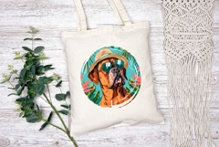 Summer Boxer Dog Illustration, Cartoon Boxer Dog PNG Product Image 2