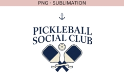 Pickleball Social Club PNG | Vintage Nautical Pickleball Product Image 2