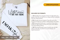 With Mom by My Side SVG - Mother's Day Sleeve T shirt Design Product Image 2