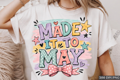 Made It To May Cute Teacher School SVG PNG Retro Design Product Image 1