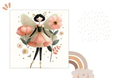 Cartoon Fairy Pillow Sublimation, Floral Pillow Case Product Image 2
