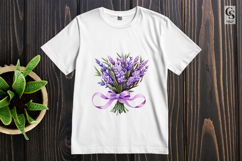 Lavender Flower With Ribbons Clipart Sublimation PNG Product Image 2