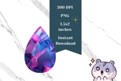 Abstract Earring PNG, Holographic Teardrop Sublimation Product Image 2