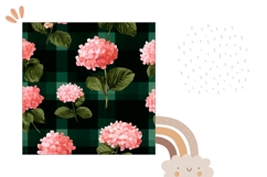 Pink Hydrangea Pillow Template, Floral Pillow Case PNG Product Image 2