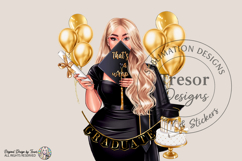 Blonde Graduation Girl PNG That’s a Wrap Glam Design Product Image 2