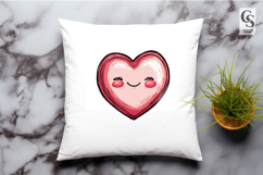 Cute Pink Heart Clipart Sublimation PNG Product Image 3