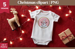 Christmas Clipart, Pink Christmas Enamel pin Clipart PNG Product Image 3