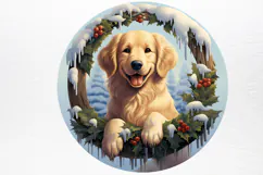 Christmas Dog Ornaments Engraved Clipart PNG Product Image 2