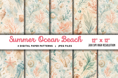 Summer Ocean Beach Junk Journal JPG Product Image 1