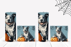 Halloween Dog Tumbler Wrap, Cartoon Dog Sublimation Tumbler Product Image 2