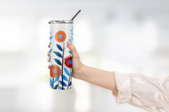 Colorful Flowers tumbler warp design Product Image 2
