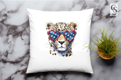 Leopard Heart Glasses Clipart PNG Product Image 2